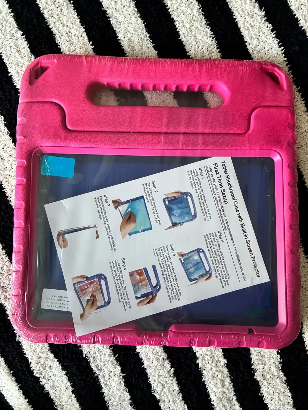 Avawo Kids Shock Proof, Protective Case  iPad 10/11 Gen, Screen Cover, Rose NEW